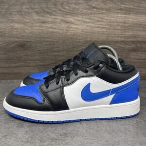 Air Jordan 1 Low Sneakers Kids Size 5.5Y GS Royal Blue Black 553560-140